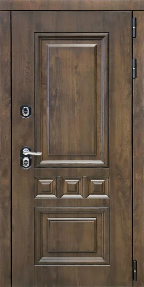 Входная дверь ДвериПРО Аура СБ-1 (лак. белое, 16мм, Беленый дуб) DPRO228108 внешняя сторона